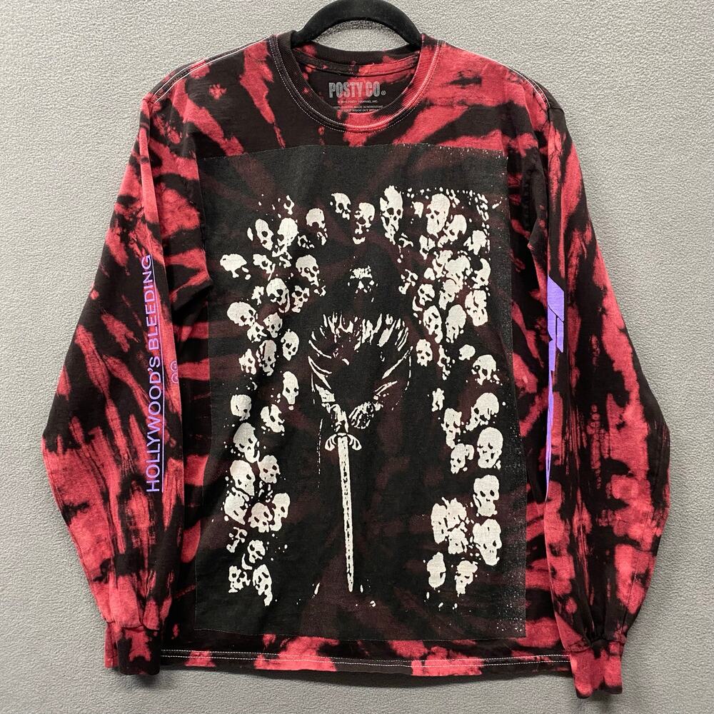 Post Malone Hollywoods Bleeding Tour 2019 Shirt‎ M Red Black Band Tee Posty Co